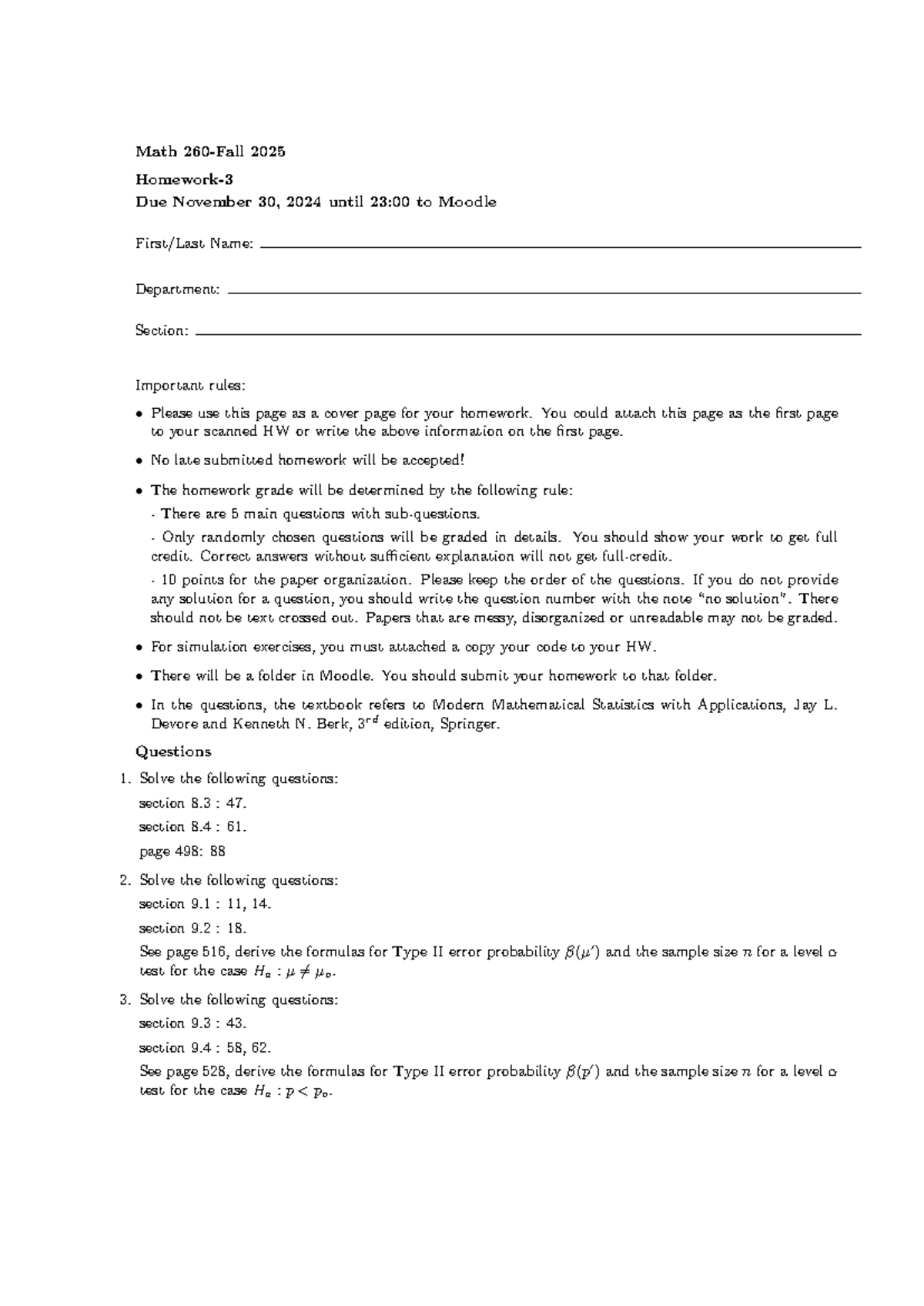 Math 2025 Homework 3 Guidelines and Questions - Studocu