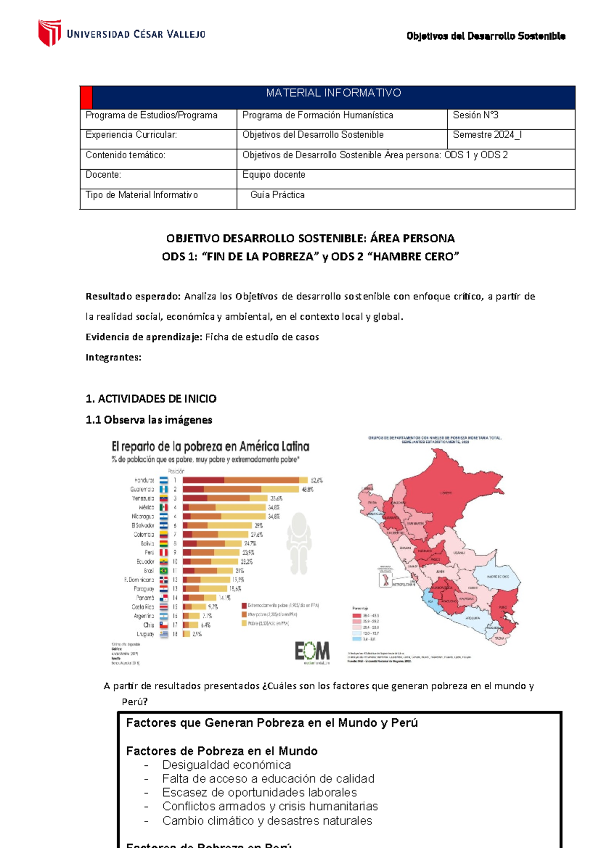 Guía Práctica ODS 1 y 2: Fin de la Pobreza y Hambre Cero - Semana 4 ...