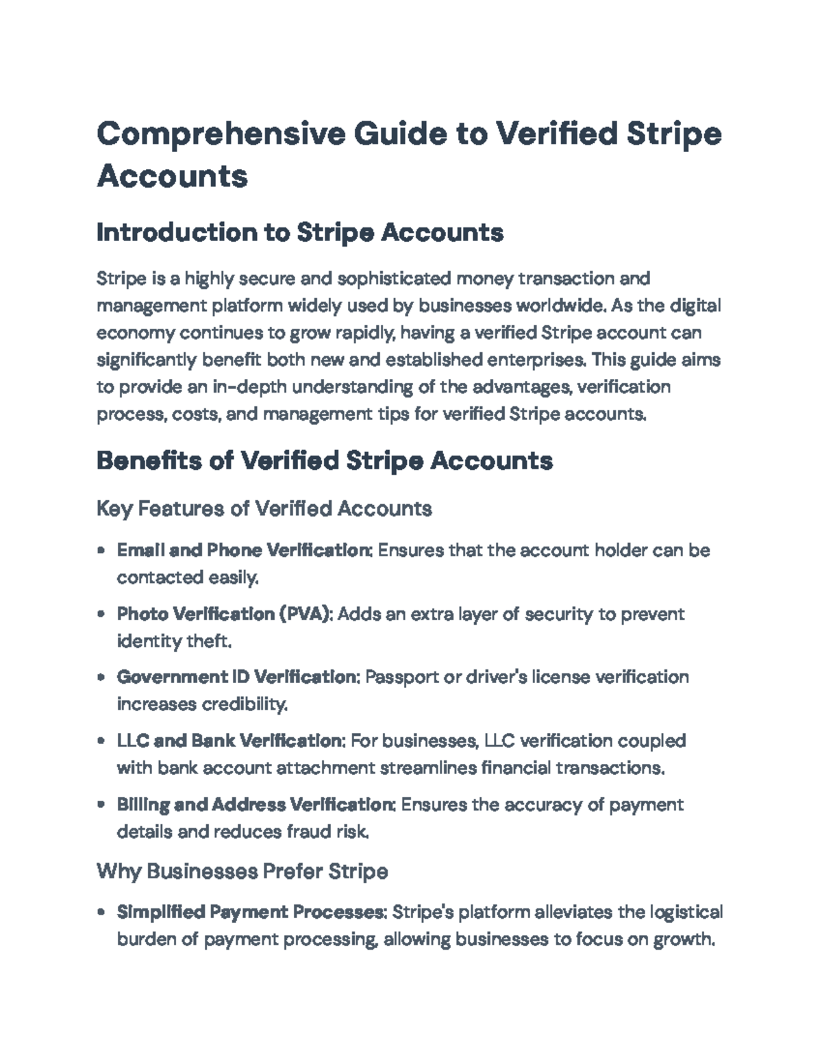 Comprehensive Guide to Verified Stripe Accounts for Biz Transactions ...