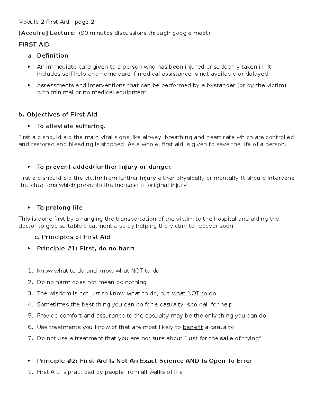 Studoco - Module 2 First Aid - page 2 - Module 2 First Aid - page 2 ...