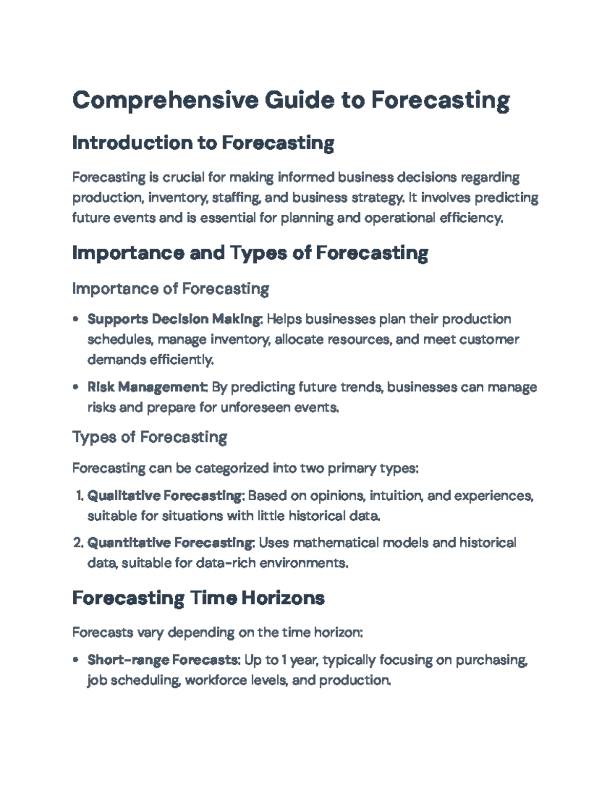 Comprehensive Forecasting Techniques: A Business Analysis Guide ...