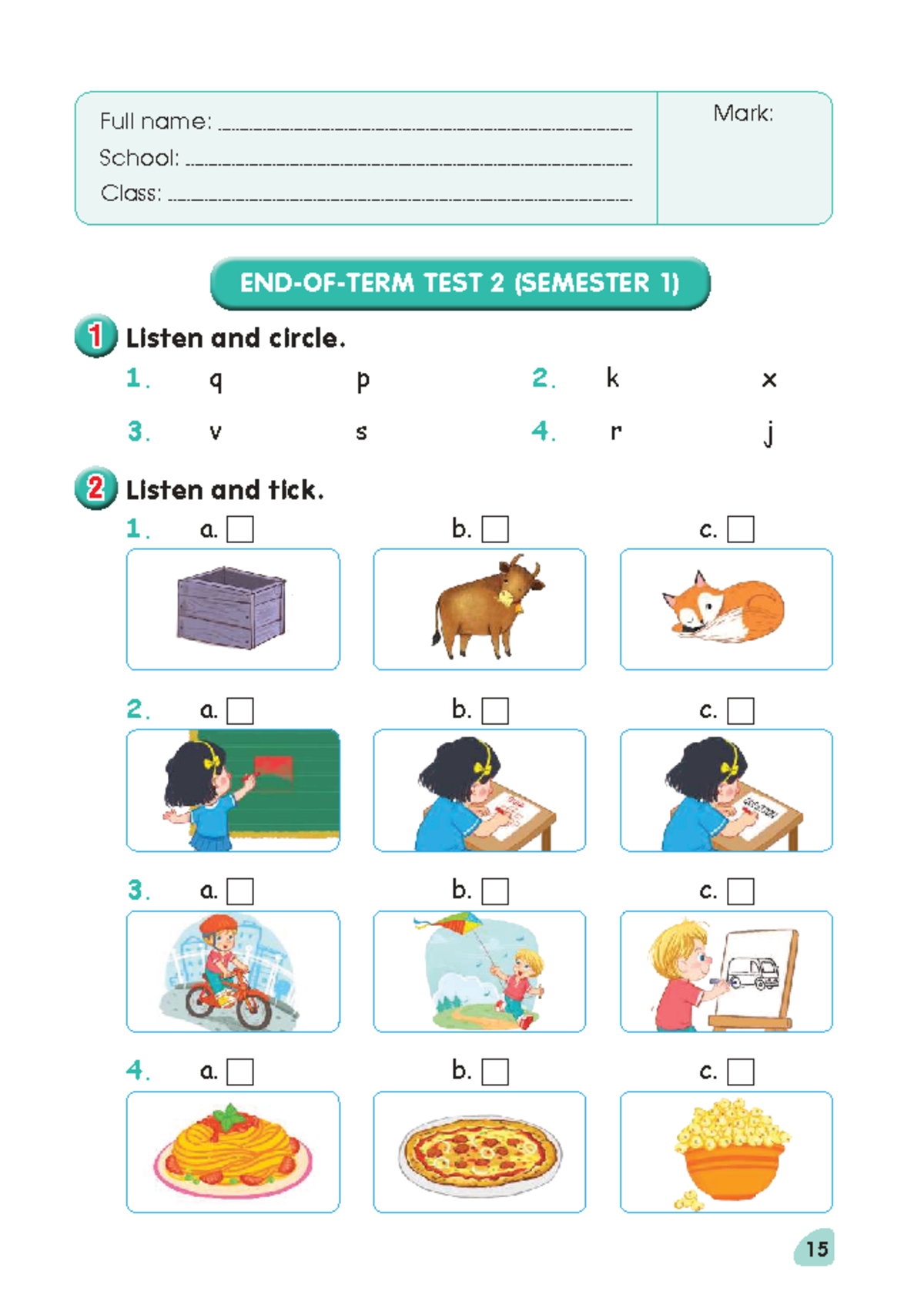 END-OF-TERM TEST 2 (SEM 1) Listening and Reading Activities - Studocu