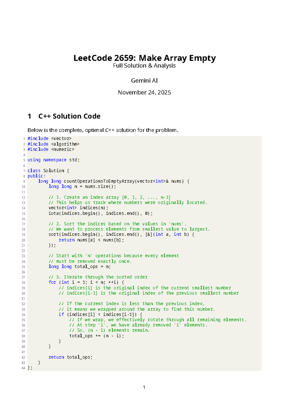 LeetCode 2659: Comprehensive Solution Analysis for Array Emptying - Studocu