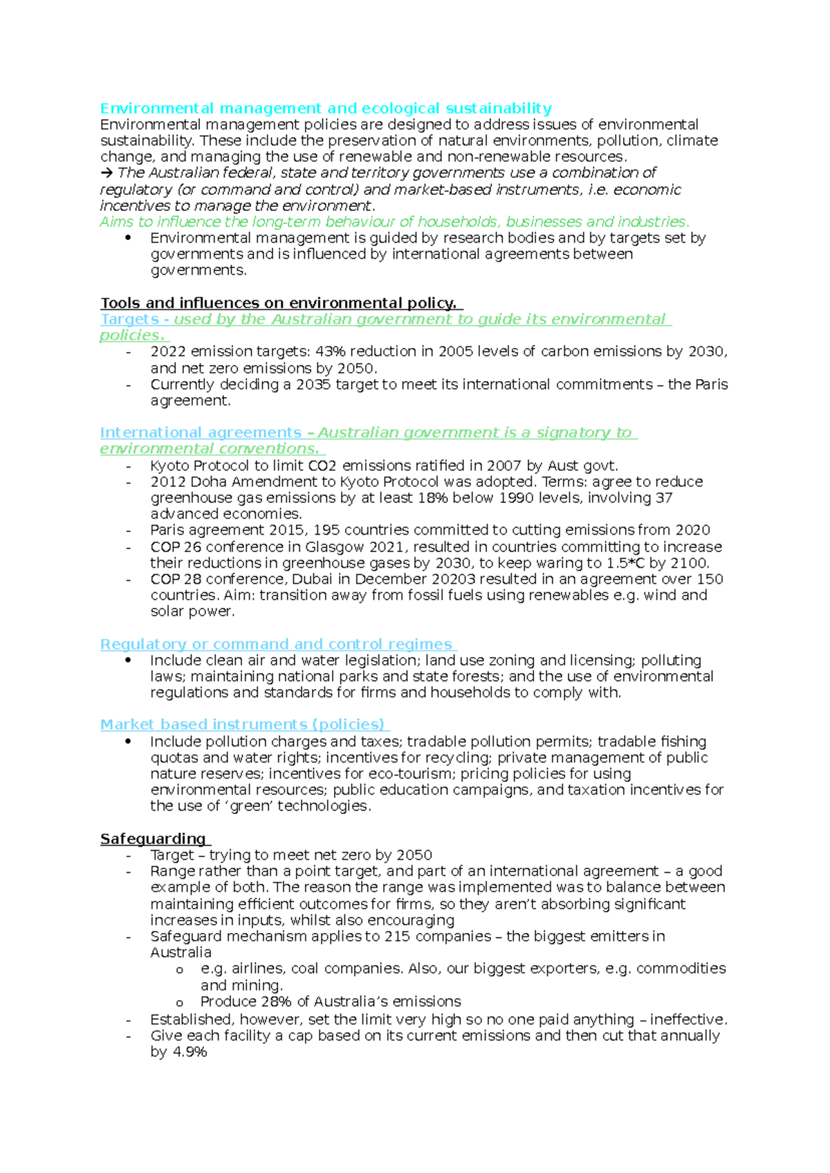 Environmental Management Policies: Sustainability & Targets Analysis ...