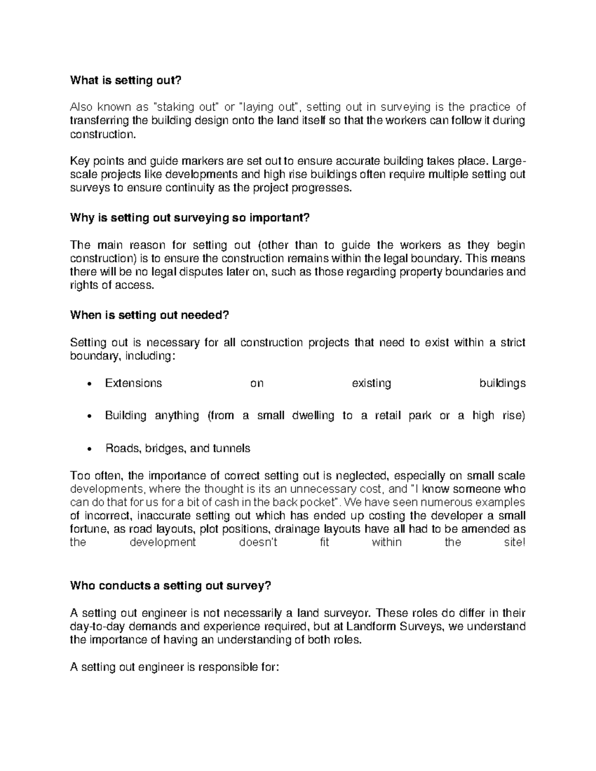 What is setting out - Random - What is setting out? Also known as ...