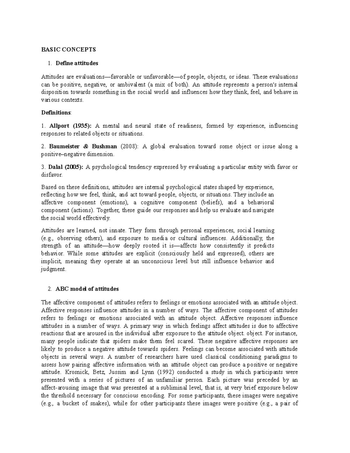 SP FILE-2: Understanding Attitudes and Their Impact on Behavior - Studocu