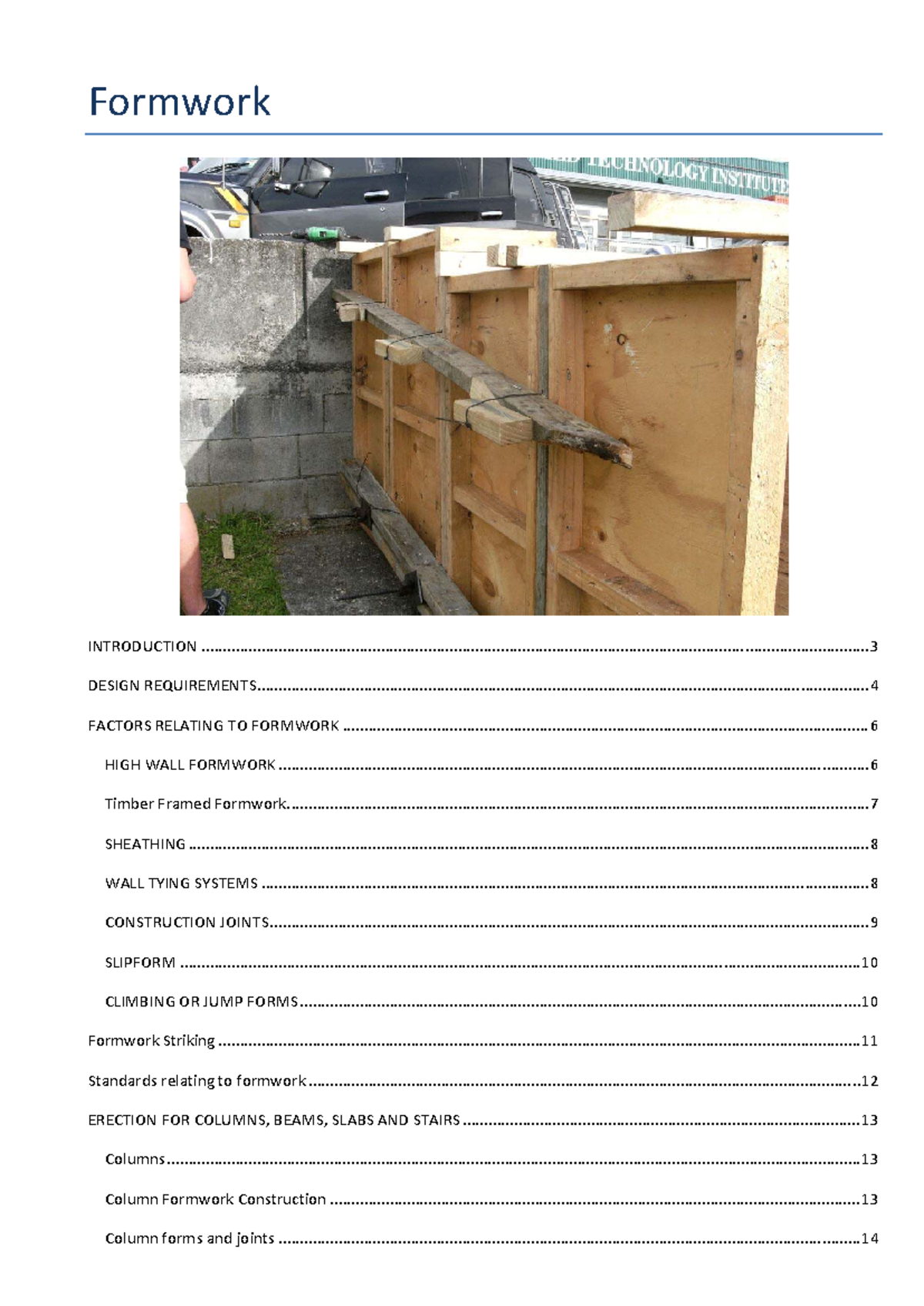 Formwork Design for Beams, Columns, and Stairs - UNITEC AT 2023 - Studocu