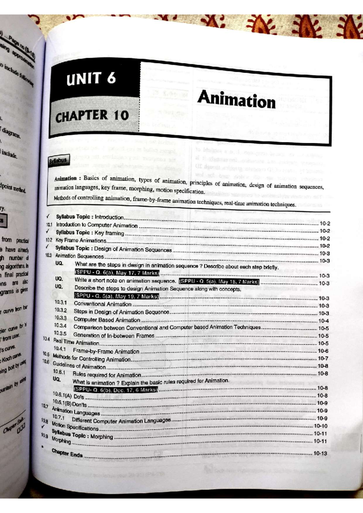 CG UNIT 6: Animation Chapter 10 Syllabus and Key Concepts for End Sem ...