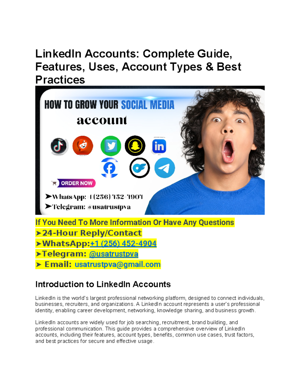 LinkedIn Accounts: Comprehensive Guide & Best Practices (256) - Studocu