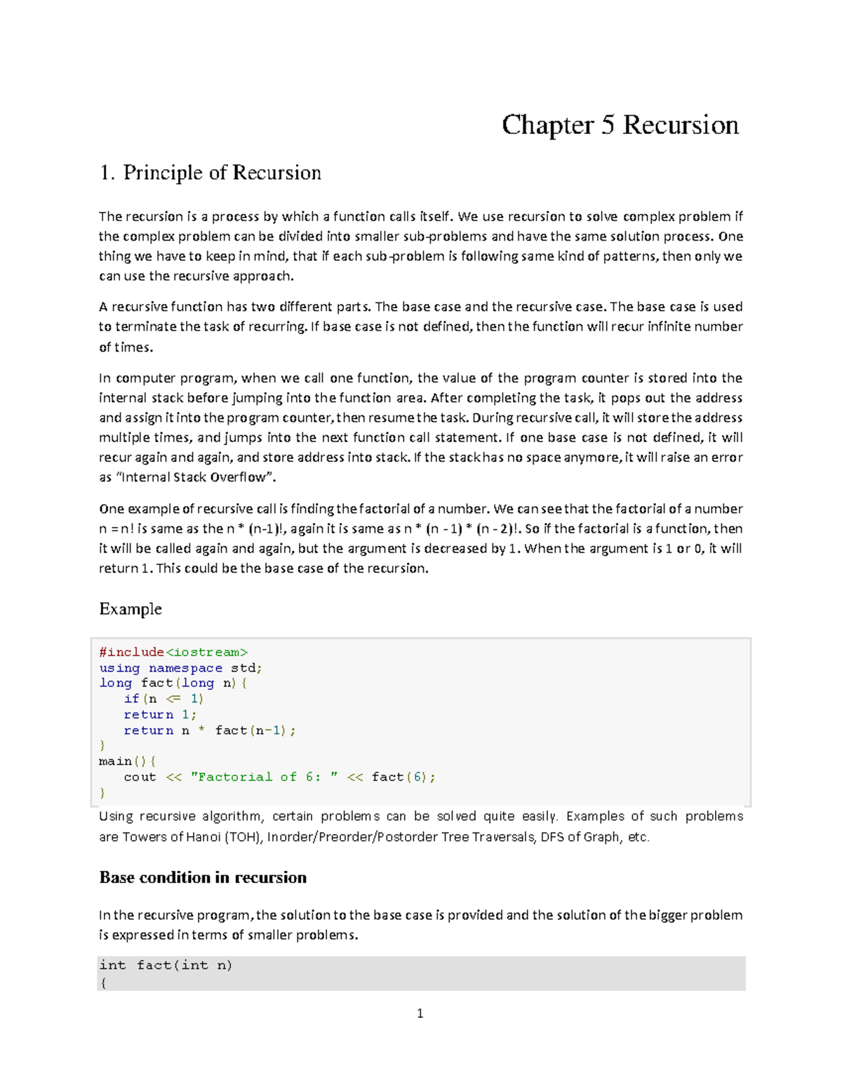 Chapter 5: Recursion Explained - Understanding Recursion and Its Use ...