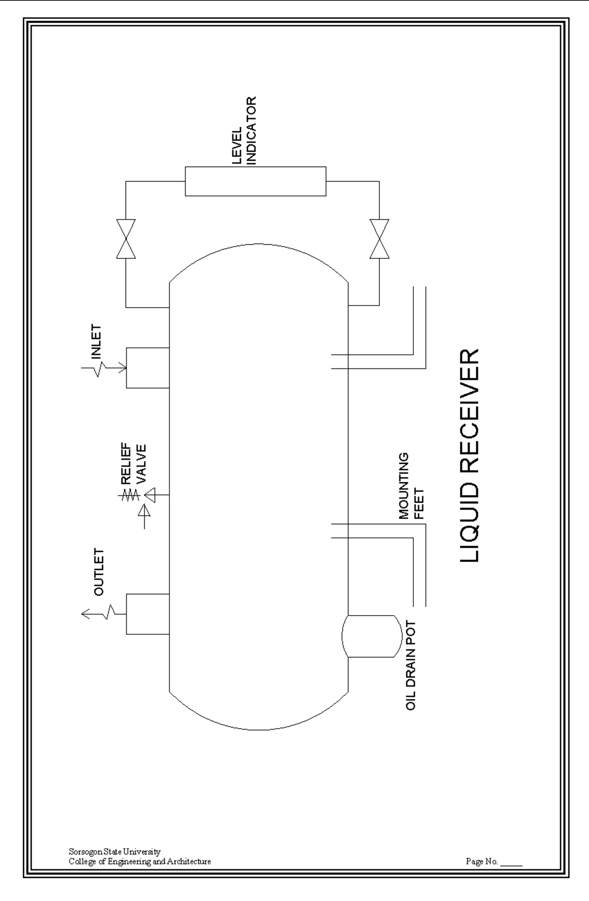 Liquid Receiver - Illustration - Refrigeration - OUTLET RELIEF VALVE ...