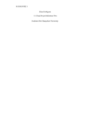 Bus 307 milestone 2 SNHU (grade B) - Karlee Mullen BUS 307: Business ...