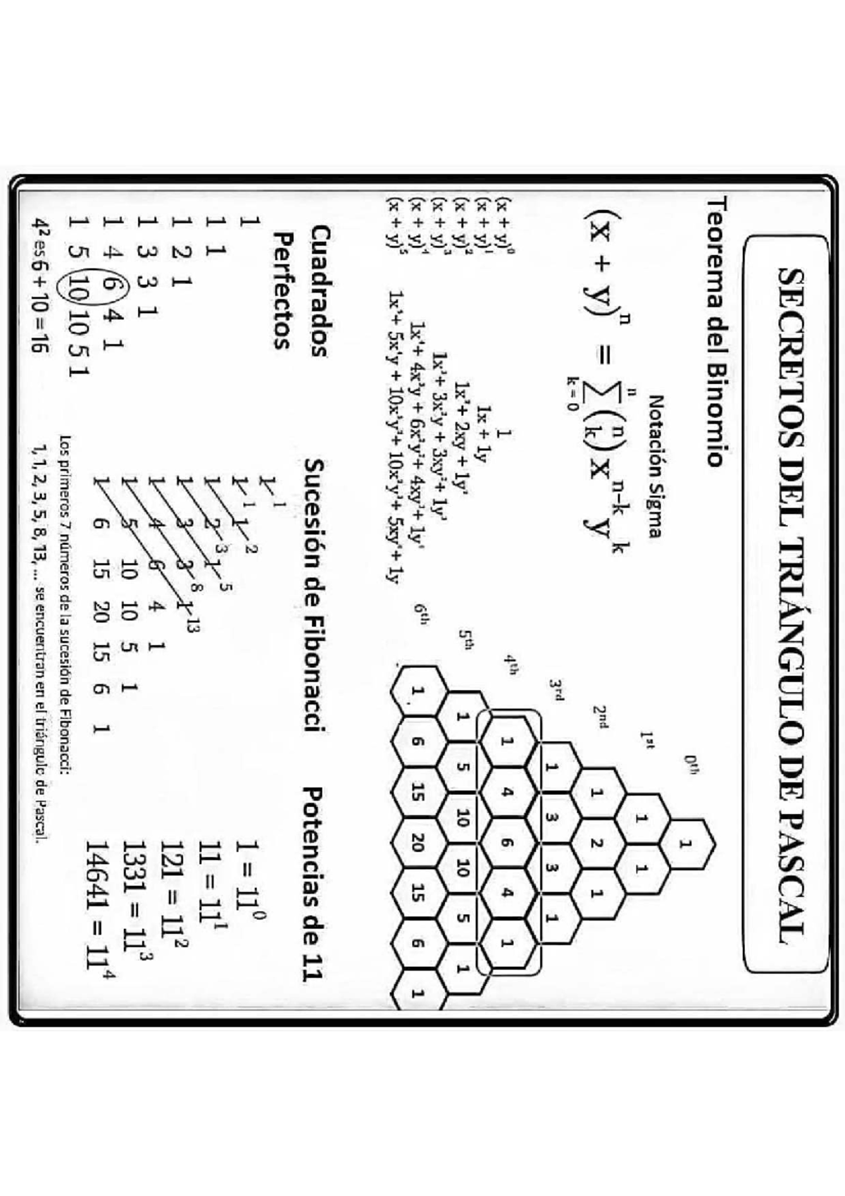 Pascal's triangle - notes - Science Technology Engineering and ...