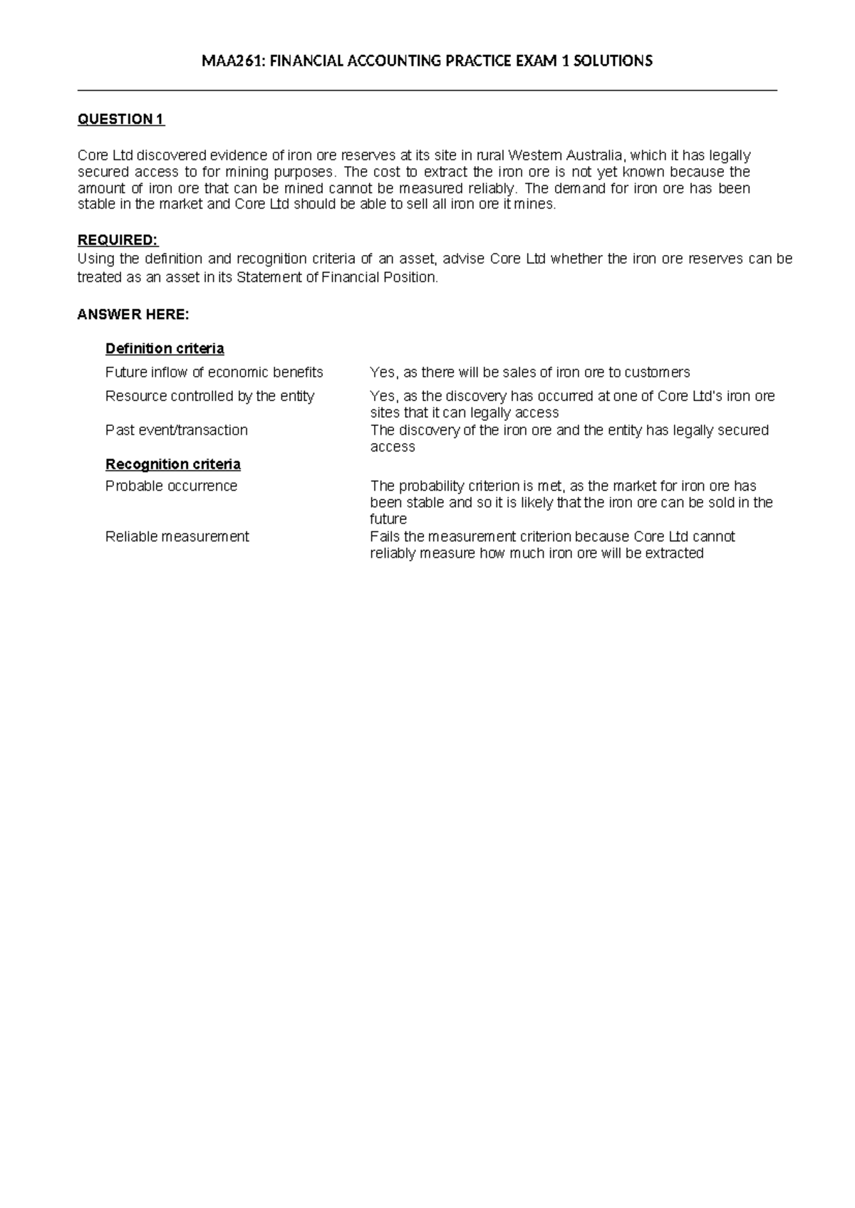 MAA261 T3 2024 Financial Accounting Practice Exam 1 Solutions - Studocu