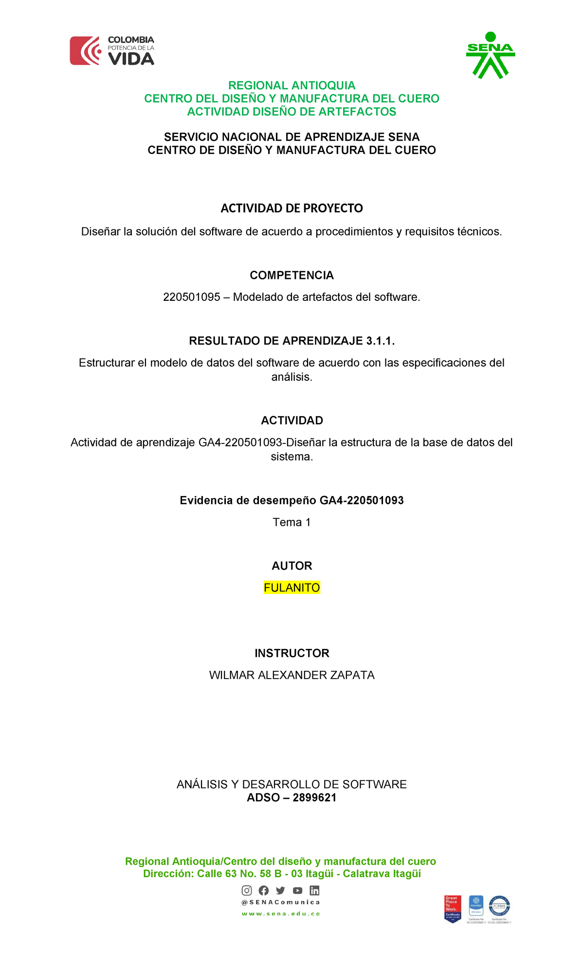 Portada - ddrg - REGIONAL ANTIOQUIA CENTRO DEL DISEÑO Y MANUFACTURA DEL ...