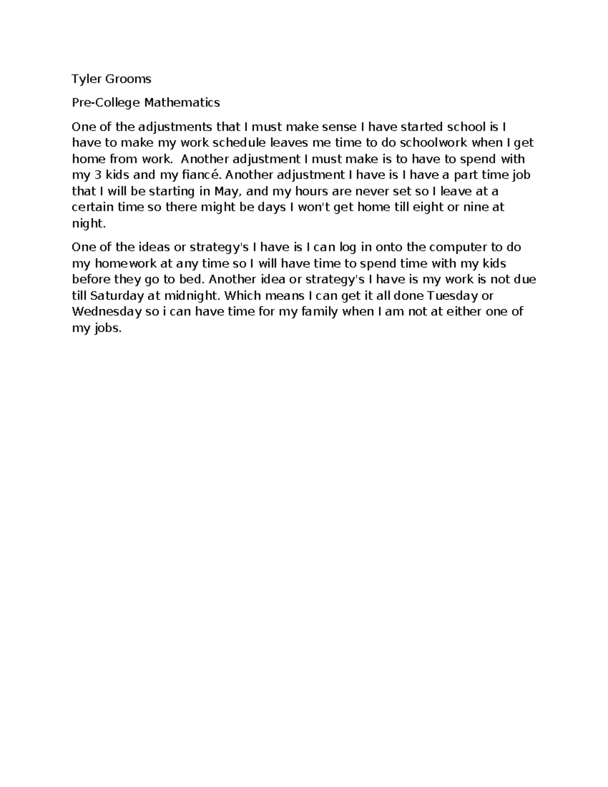 Pre College Mathematics W2Reflection - Tyler Grooms Pre-College ...