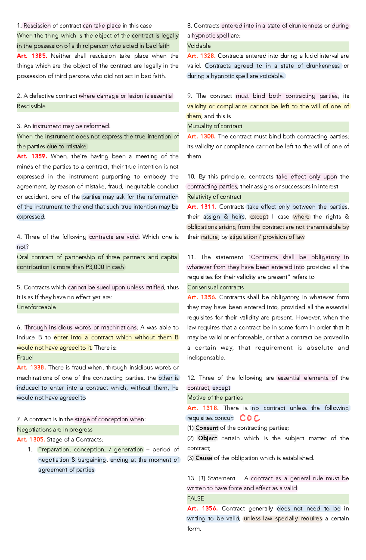 Law 101: Rescission and Validity of Contracts - Key Concepts and Cases ...