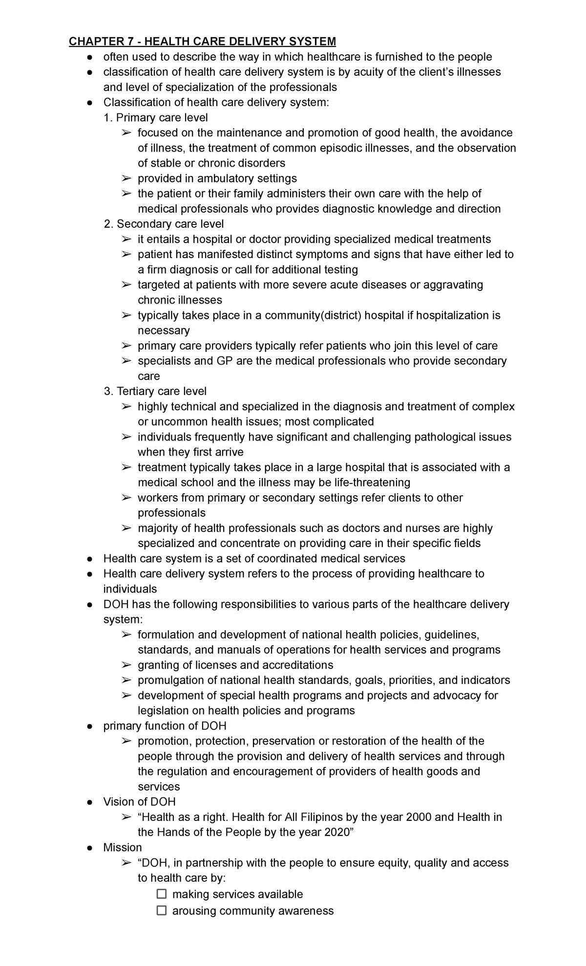 TFN - Summary of Key Theorists in Nursing Foundations - Studocu