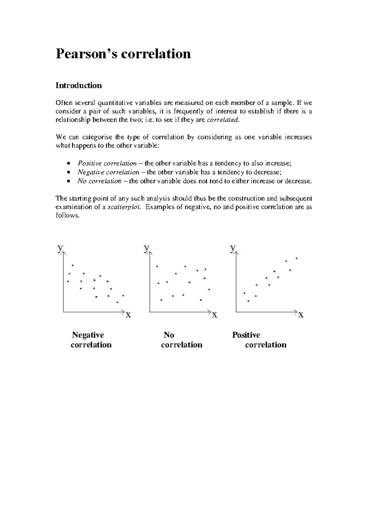 Pearson’s Correlation Analysis - Assignment Overview - Studocu