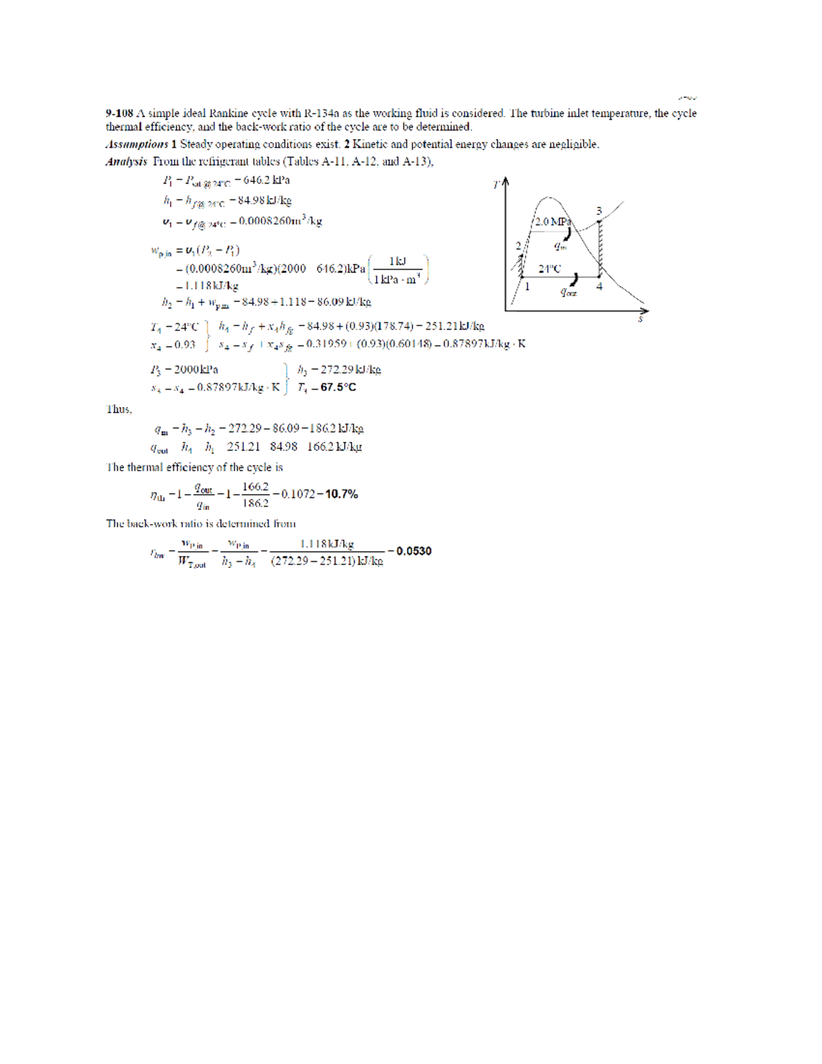 Rankine Cycle Analysis and Sample Problems for Thermodynamics (ENG-301 ...