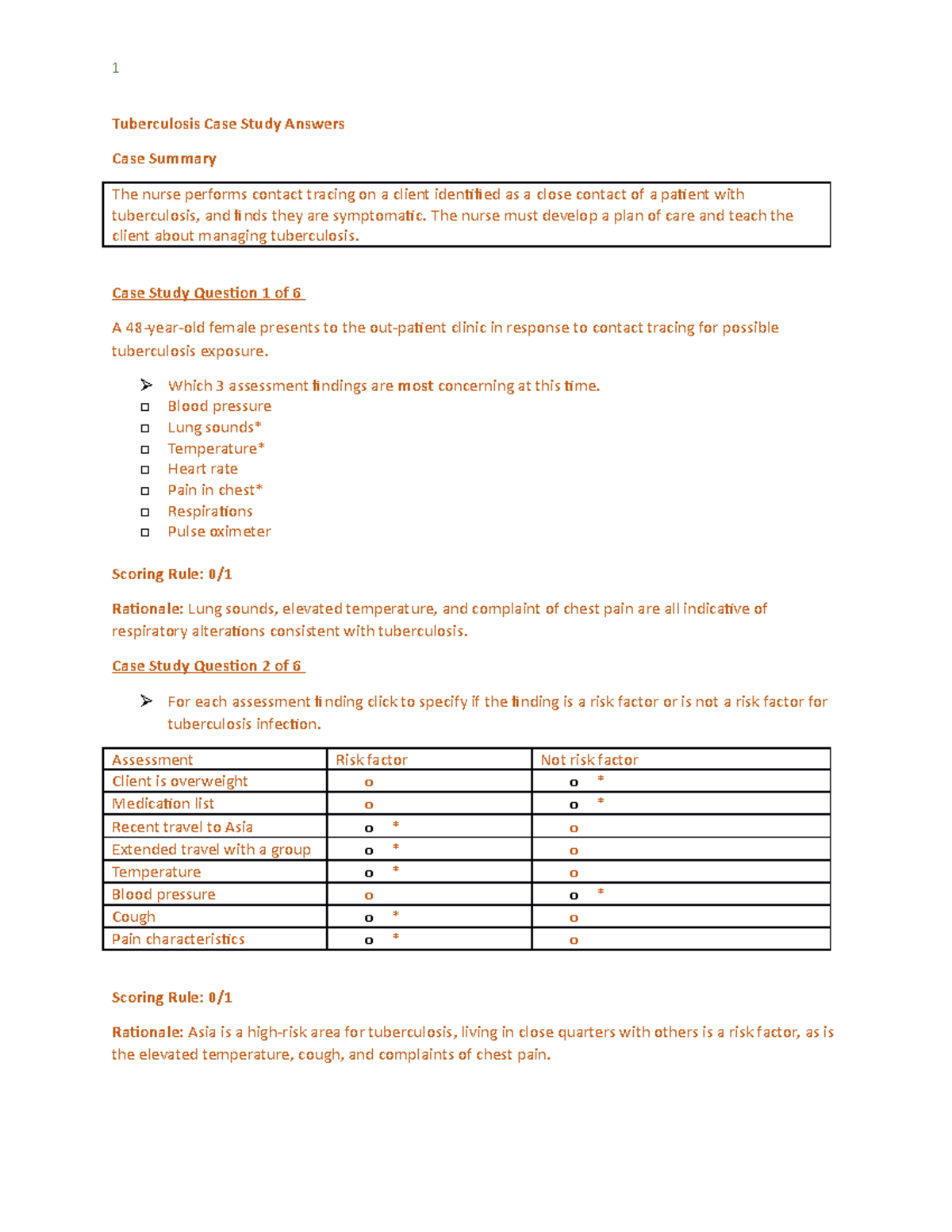 TB Case Study Answers: Nursing Assessment & Interventions Explained ...