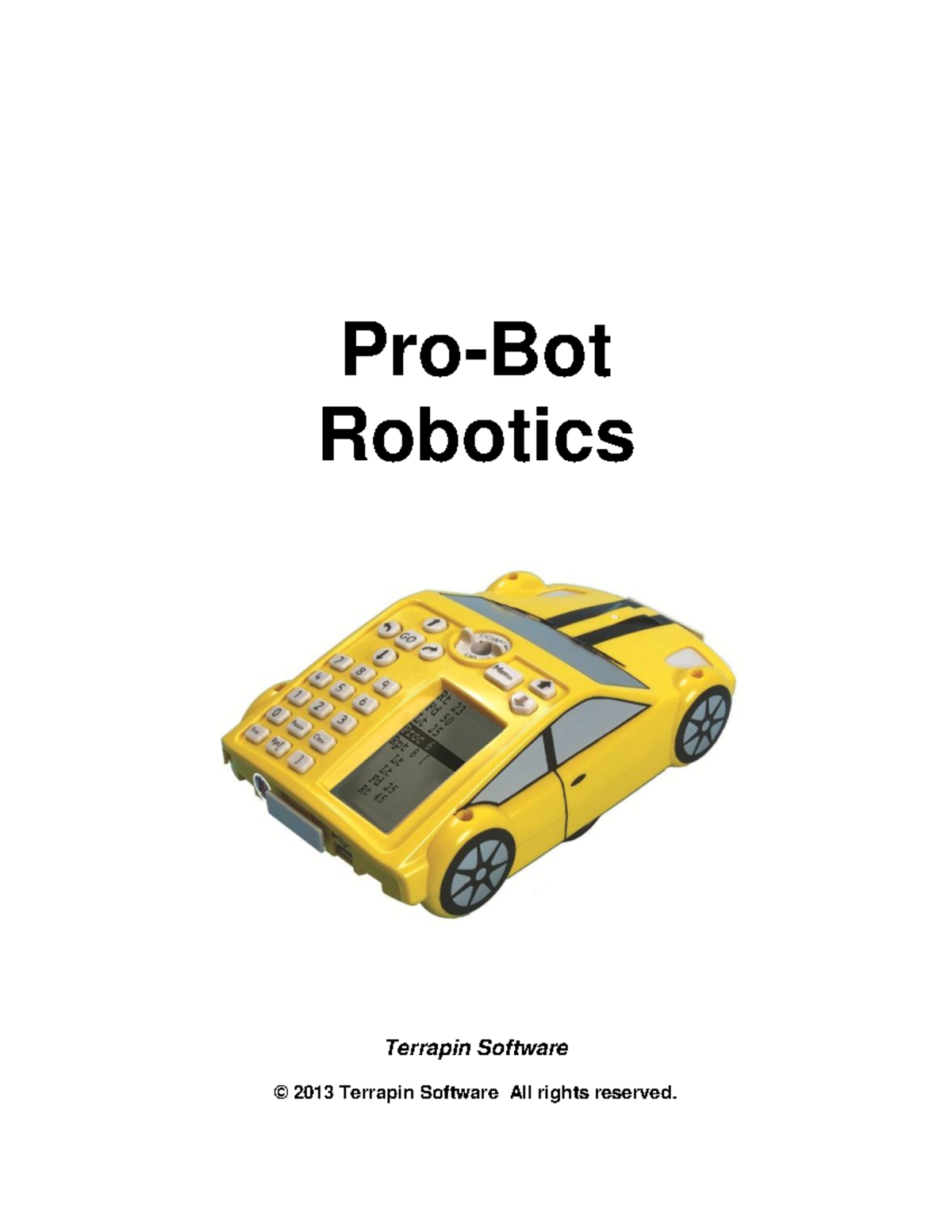 Pro-Bot Robotics User Guide: Programming & Customization - Studocu