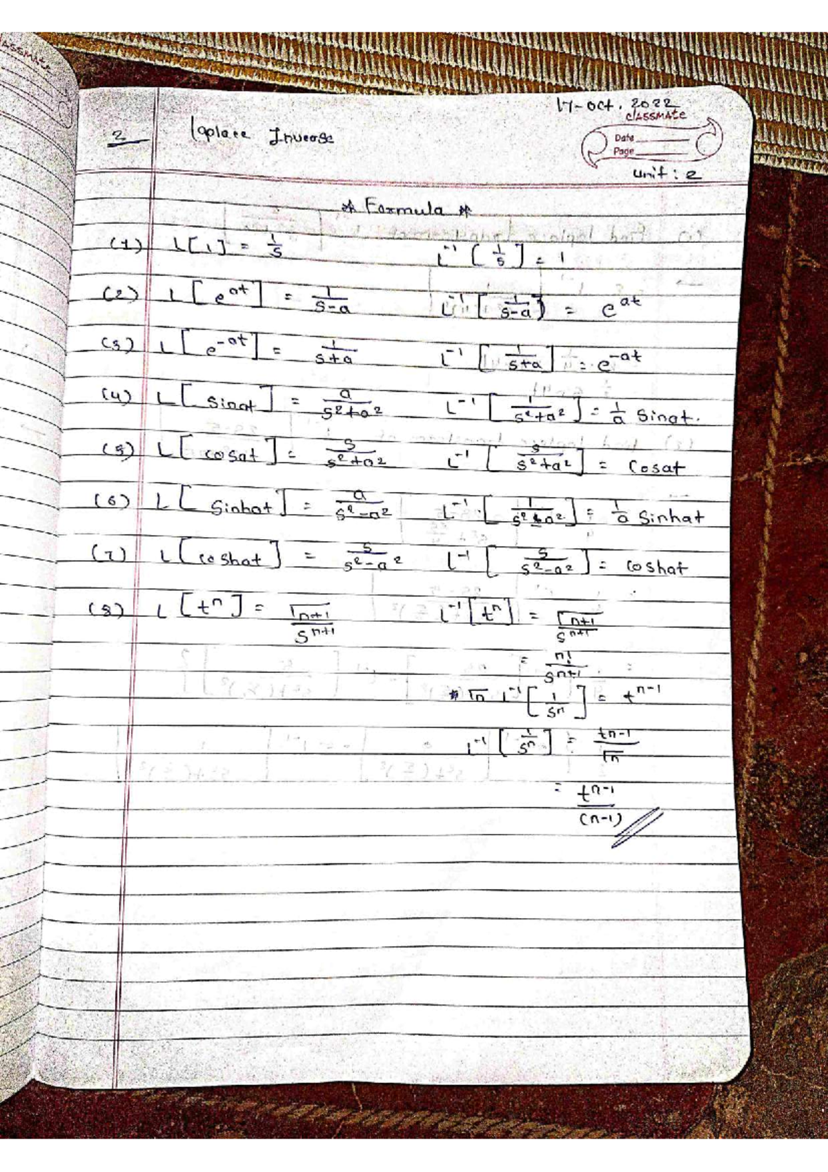 M3 unit - 2 compressed - M3 Engineering Inverse Laplace Transform notes ...