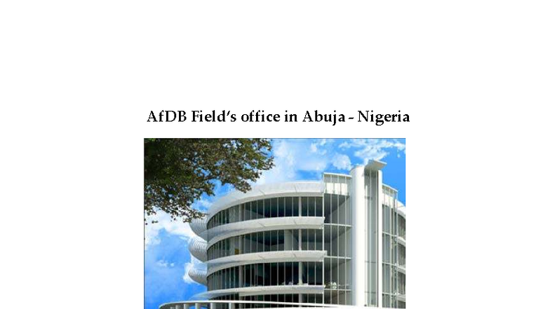 RFP: AfDB Nigeria Field Office Lot 3 - Electrical Works Commissioning ...