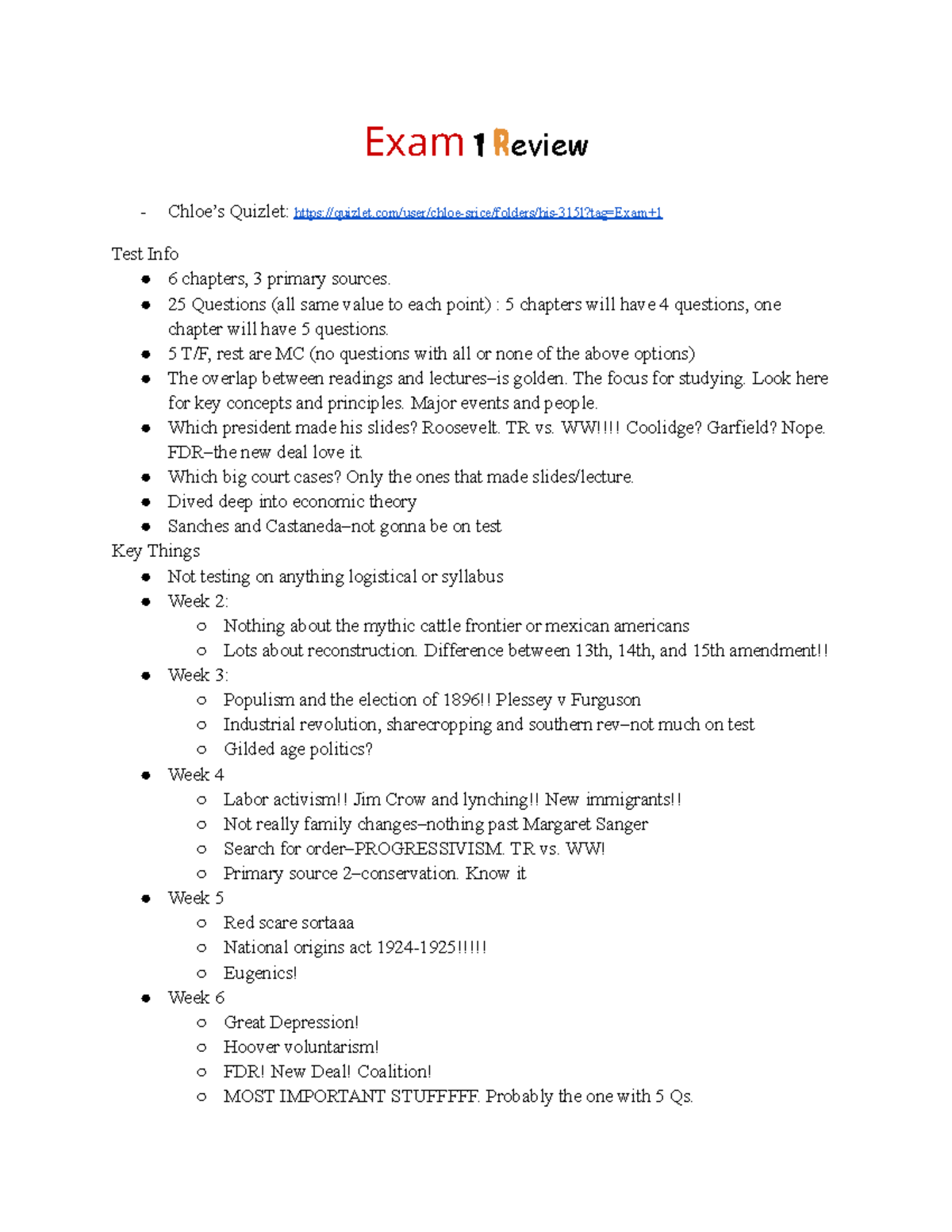 Unit One Review: Key Concepts & Questions for Exam Prep - Studocu