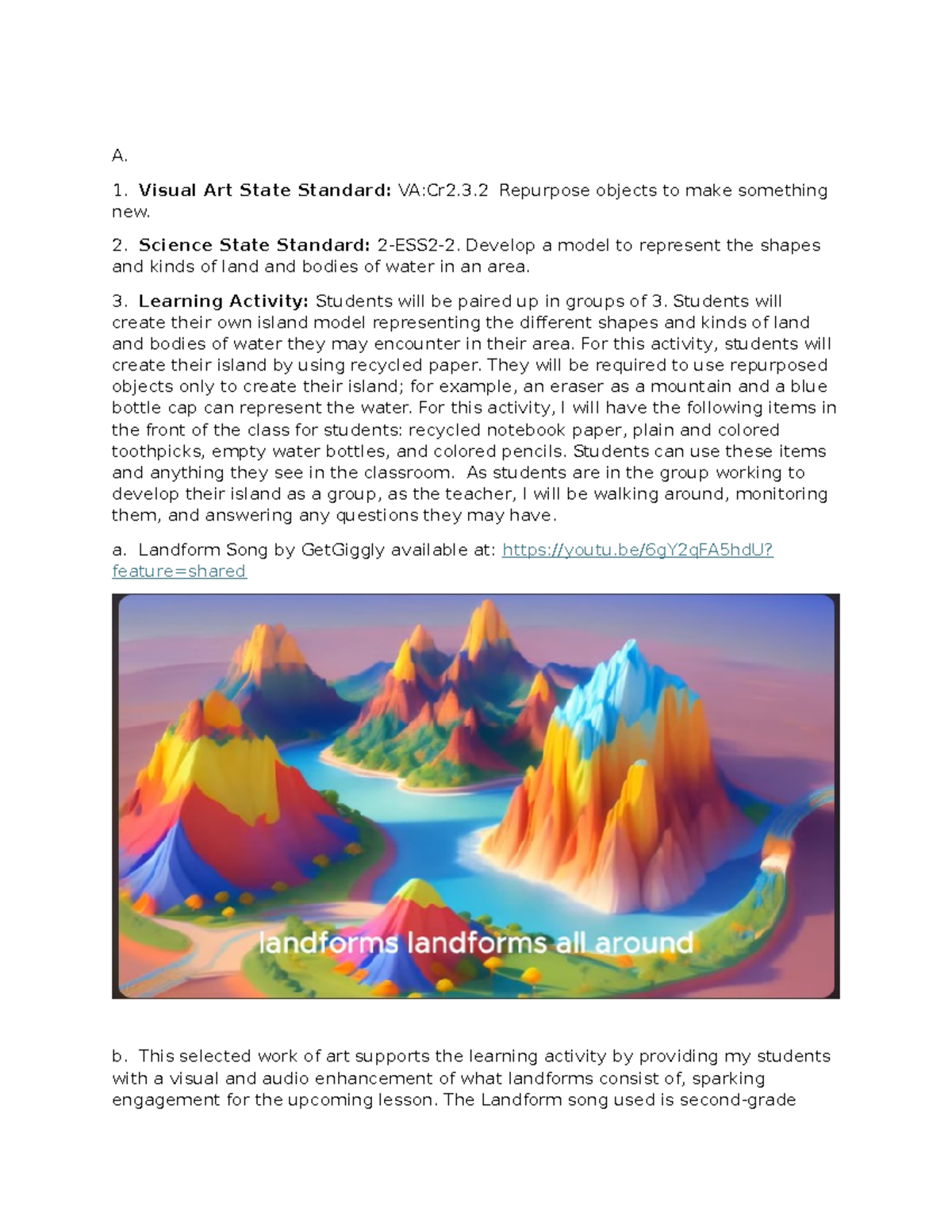 LDM1 Task 1: Integrated Arts Activities for Engaging Learning - Studocu