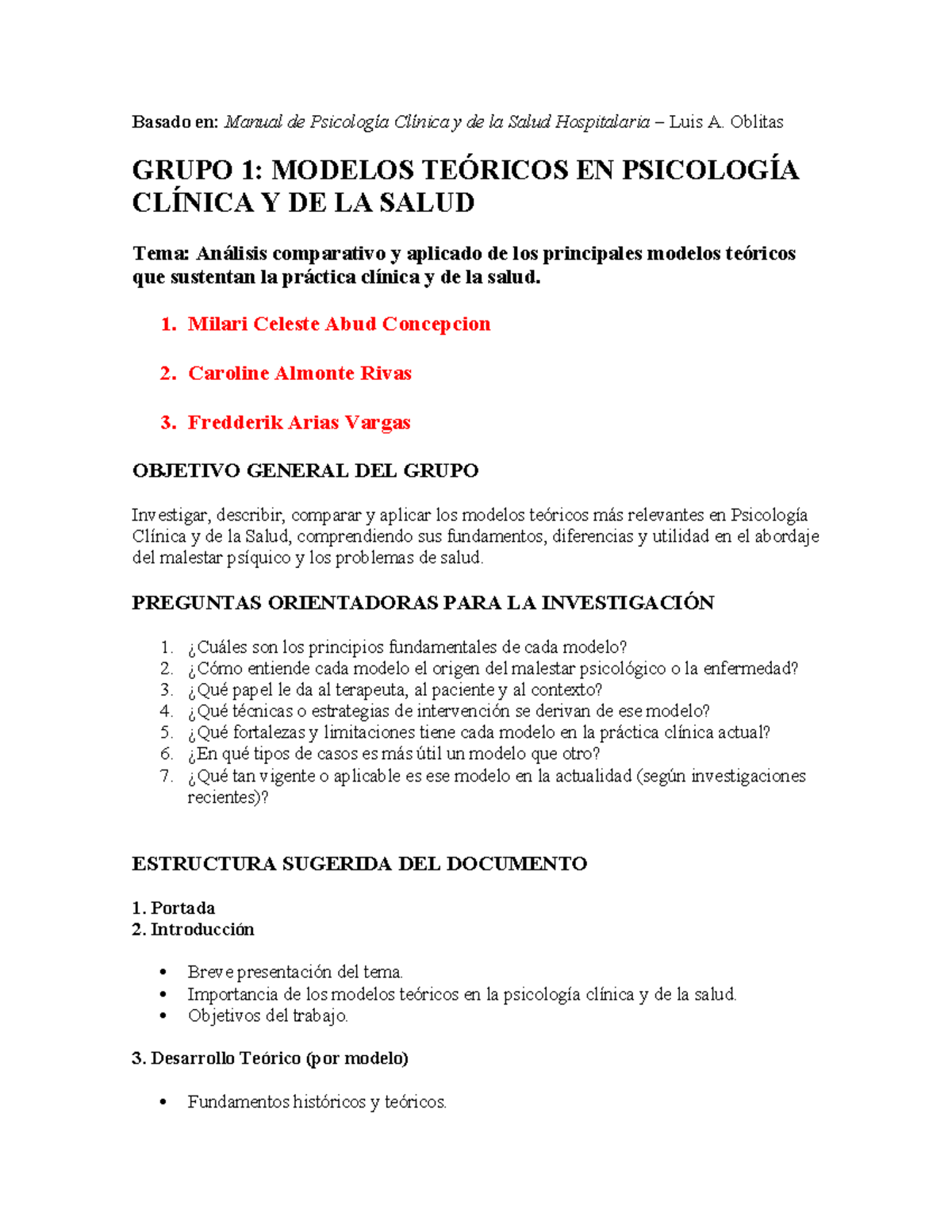 Modelos Teóricos y Evaluación en Psicología Clínica y de la Salud - Studocu