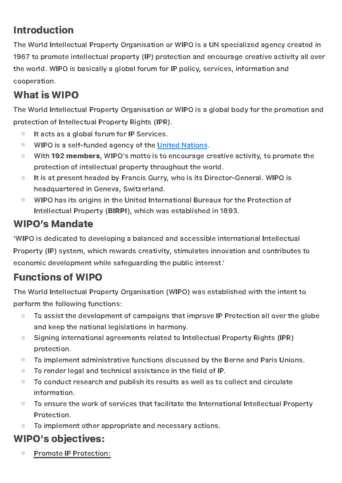 WIPO Law Notes: Understanding the Role and Functions of the ...