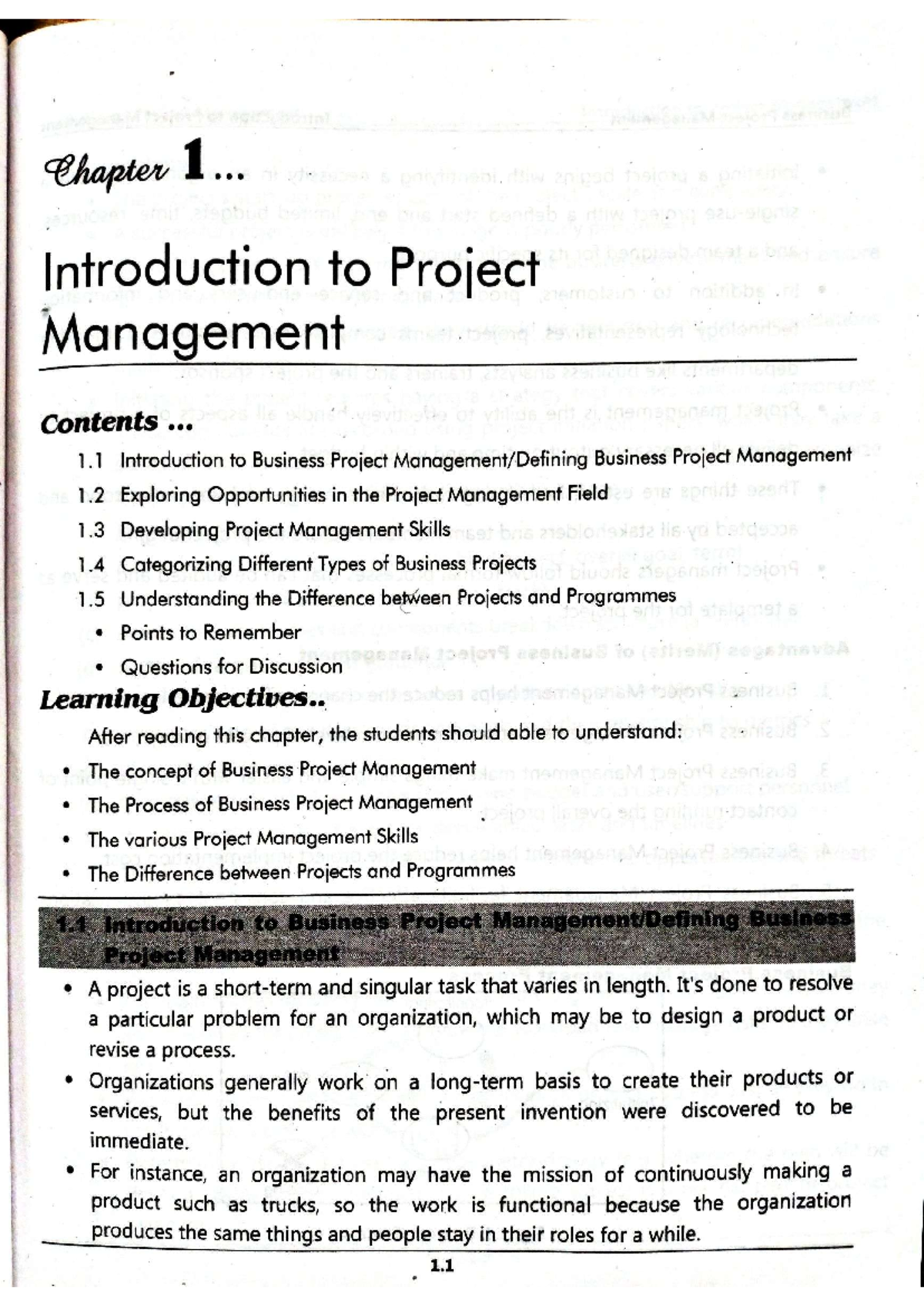 Chapter 1: Introduction to Business Project Management (BPM 101) - Studocu