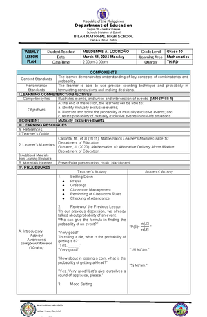 Detailed Lesson PLAN IN Technology FOR Teaching AND Learning 2 ...