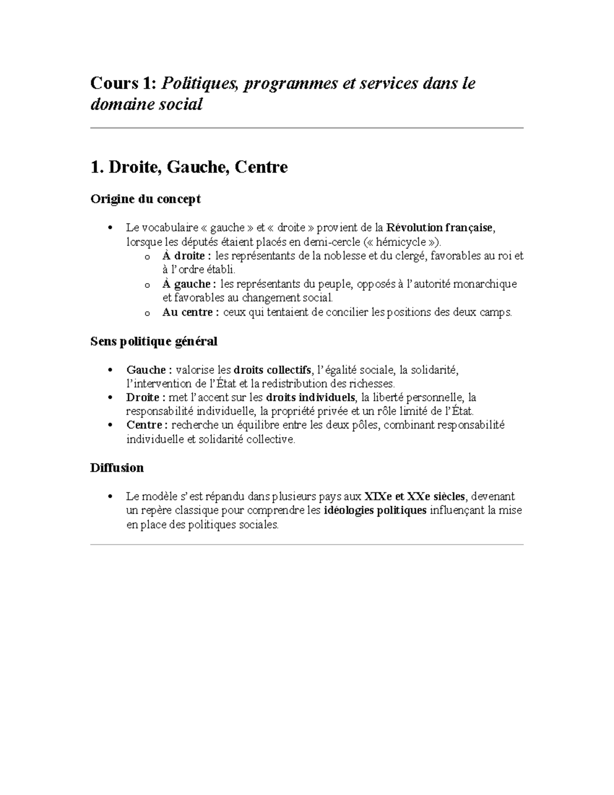 PPS 101: Politiques Sociales et Programmes - Analyse et Évolution - Studocu