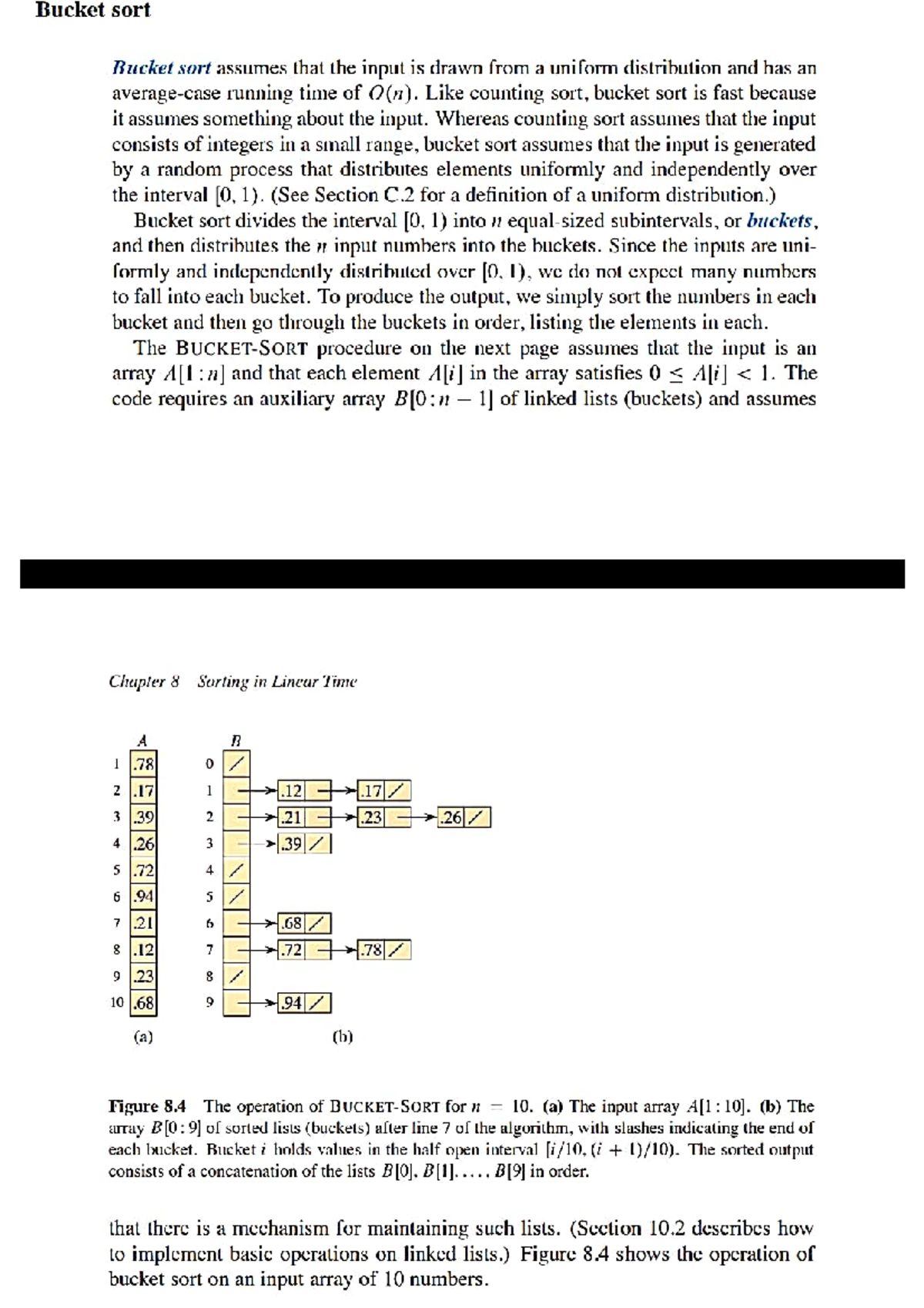 Bucket sort - Like counting sort, bucket sort is fast because it ...