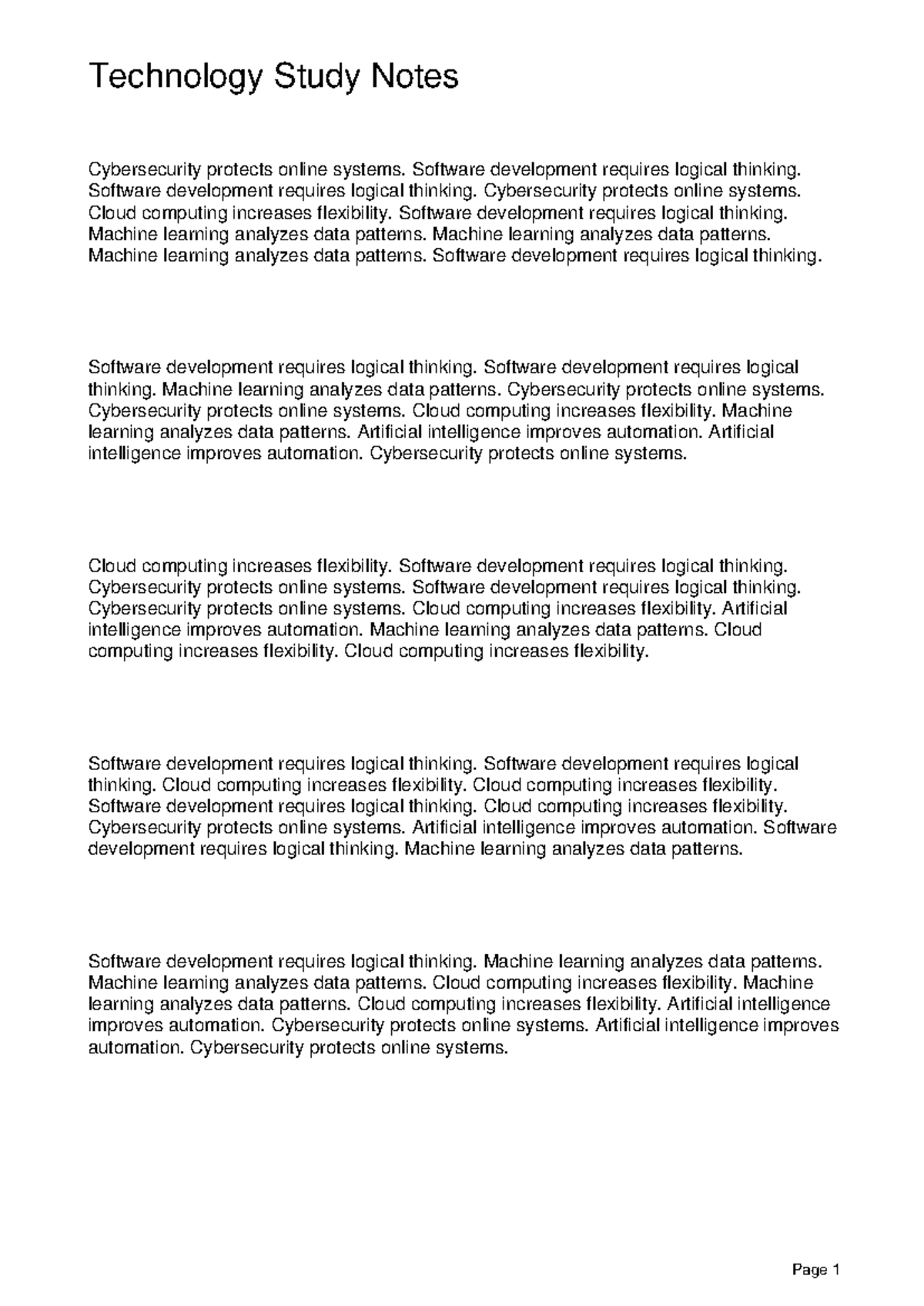 Study Notes on Cybersecurity, Software Dev, AI & ML - Studocu