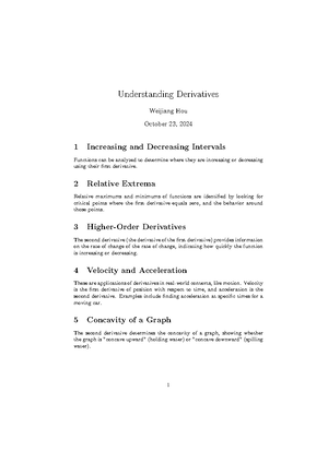 Common Derivative Rules and Proofs for Calculus 101 - Common Derivative ...