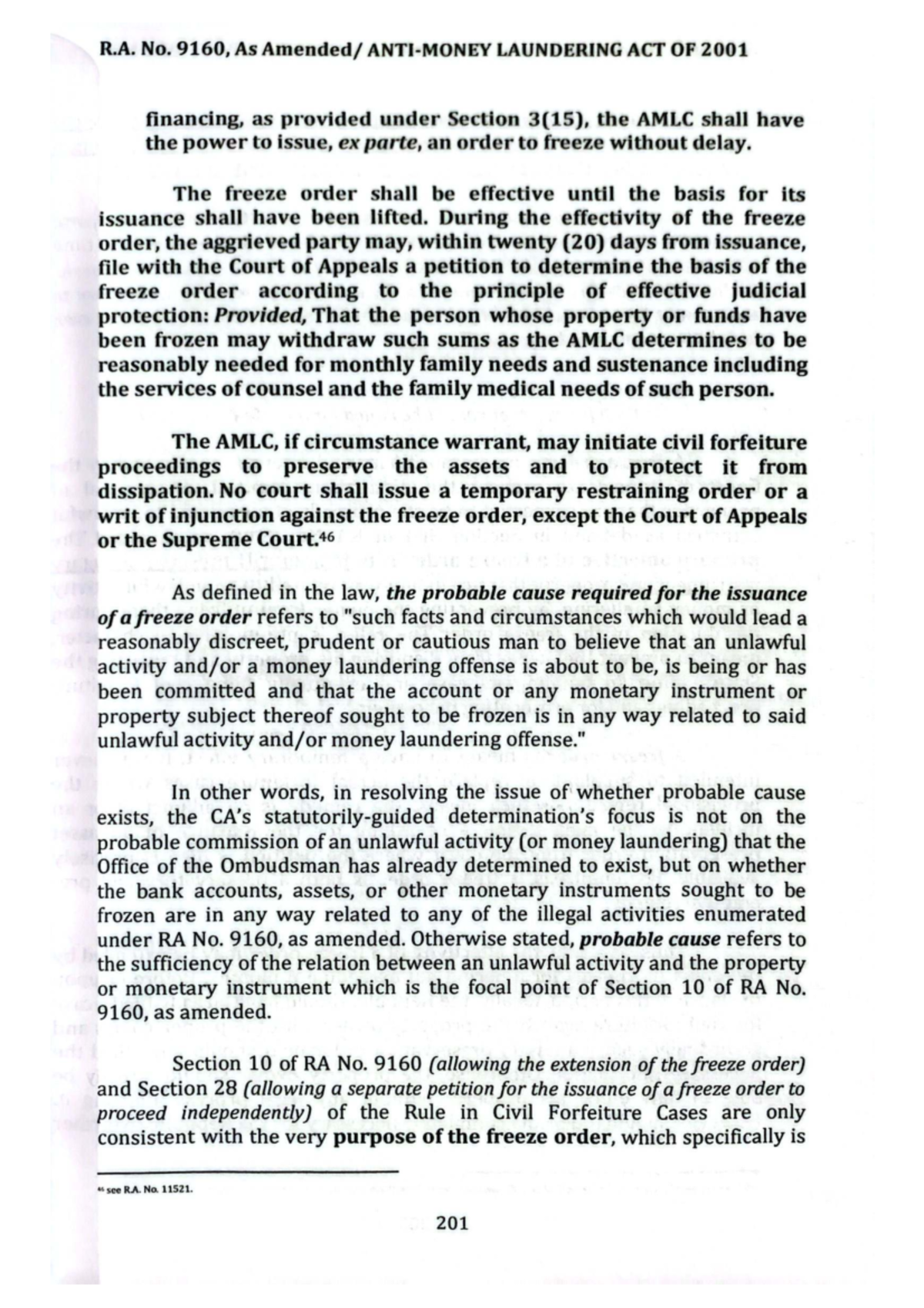R.A. No. 9160: Understanding the Money Laundering Act of 2001 - Studocu