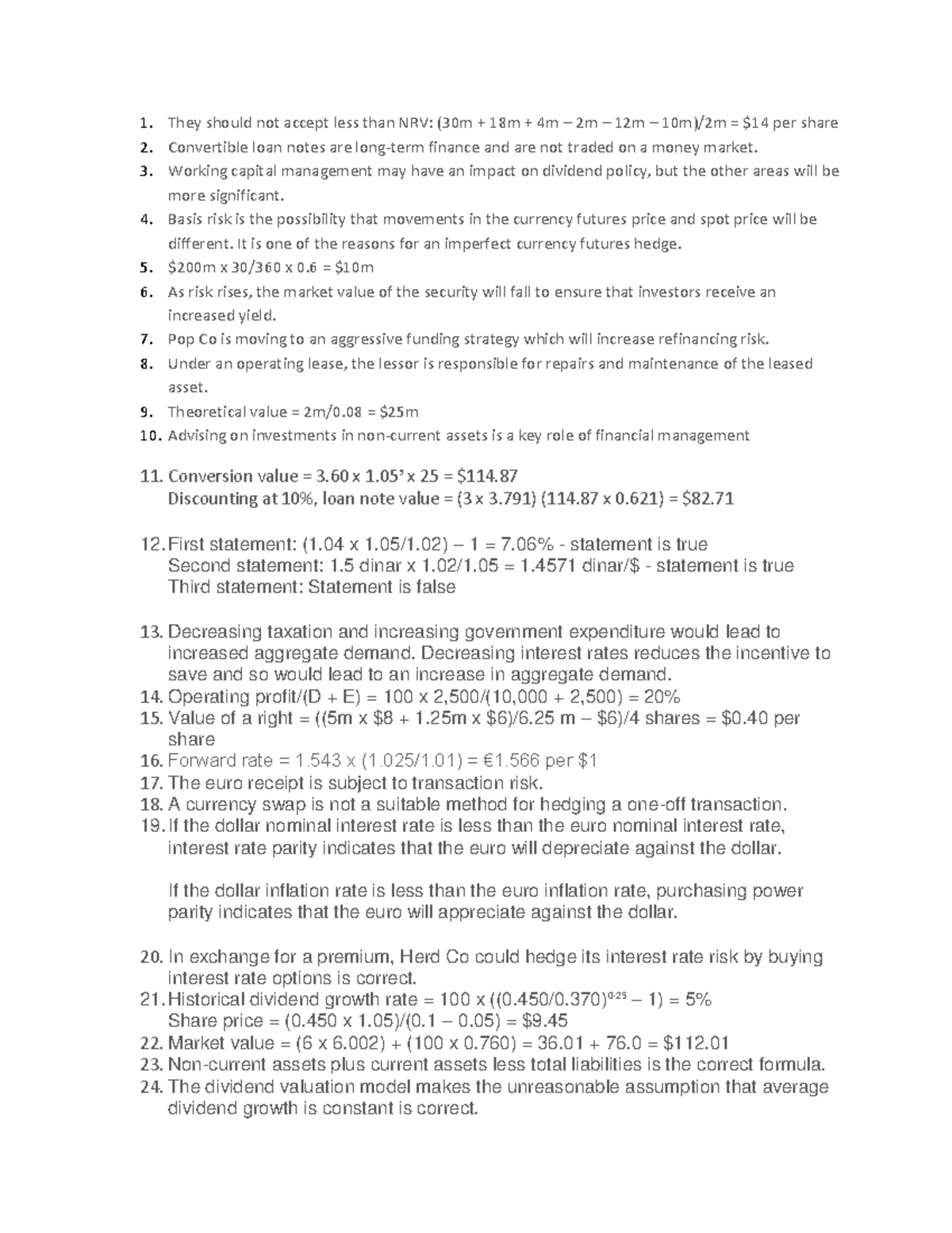 Financial Management Paper F9: Comprehensive Exam Guide and Analysis ...