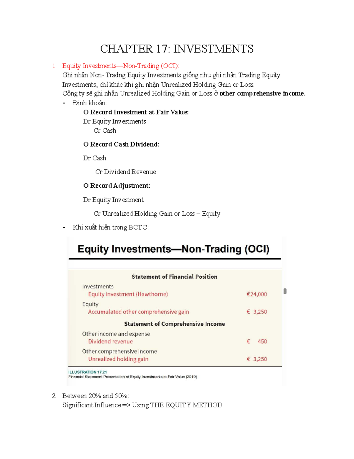 CHAPTER 17: INVESTMENTS - Summary and Key Concepts - Studocu