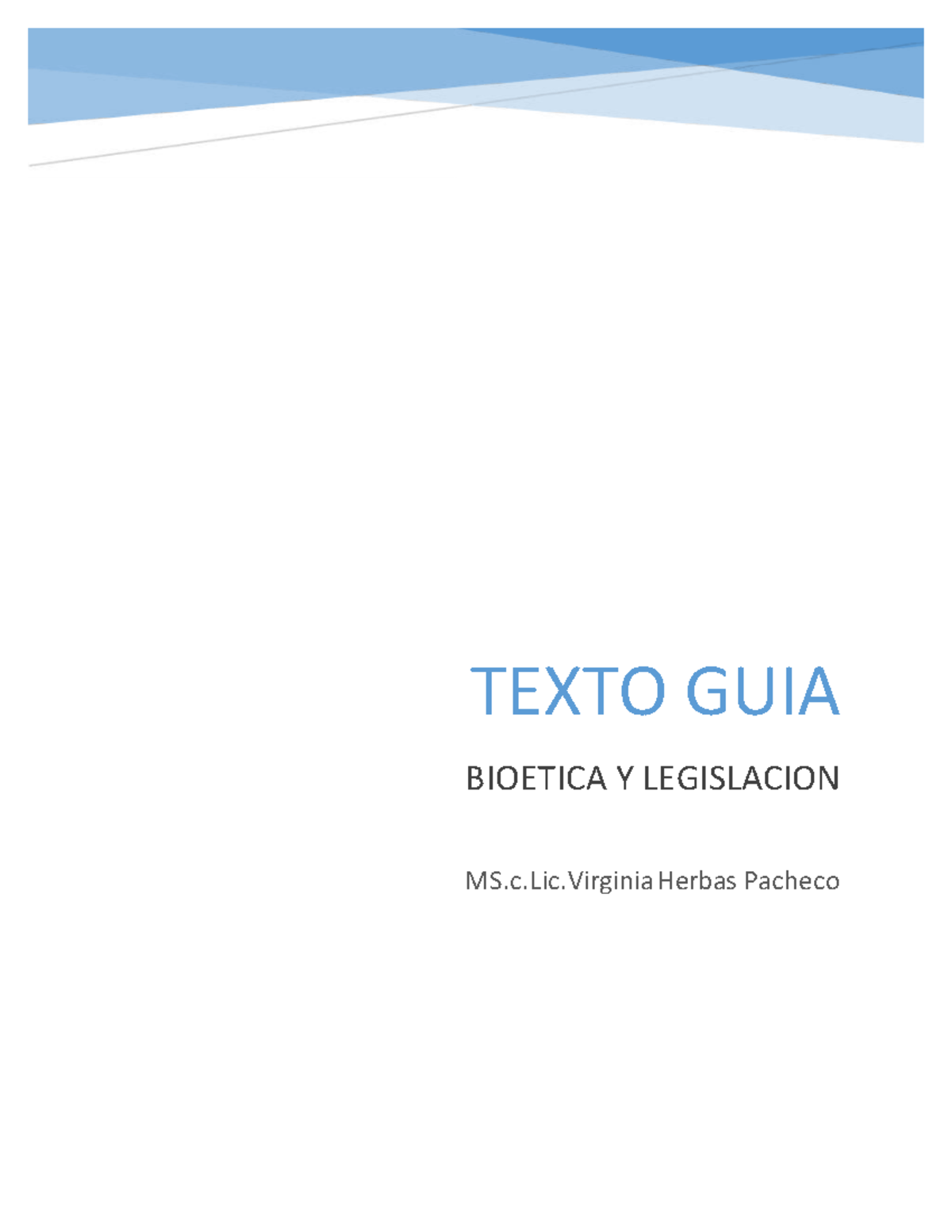 Texto Guía de Bioética y Legislación en Enfermería - 2022 - Document Preview