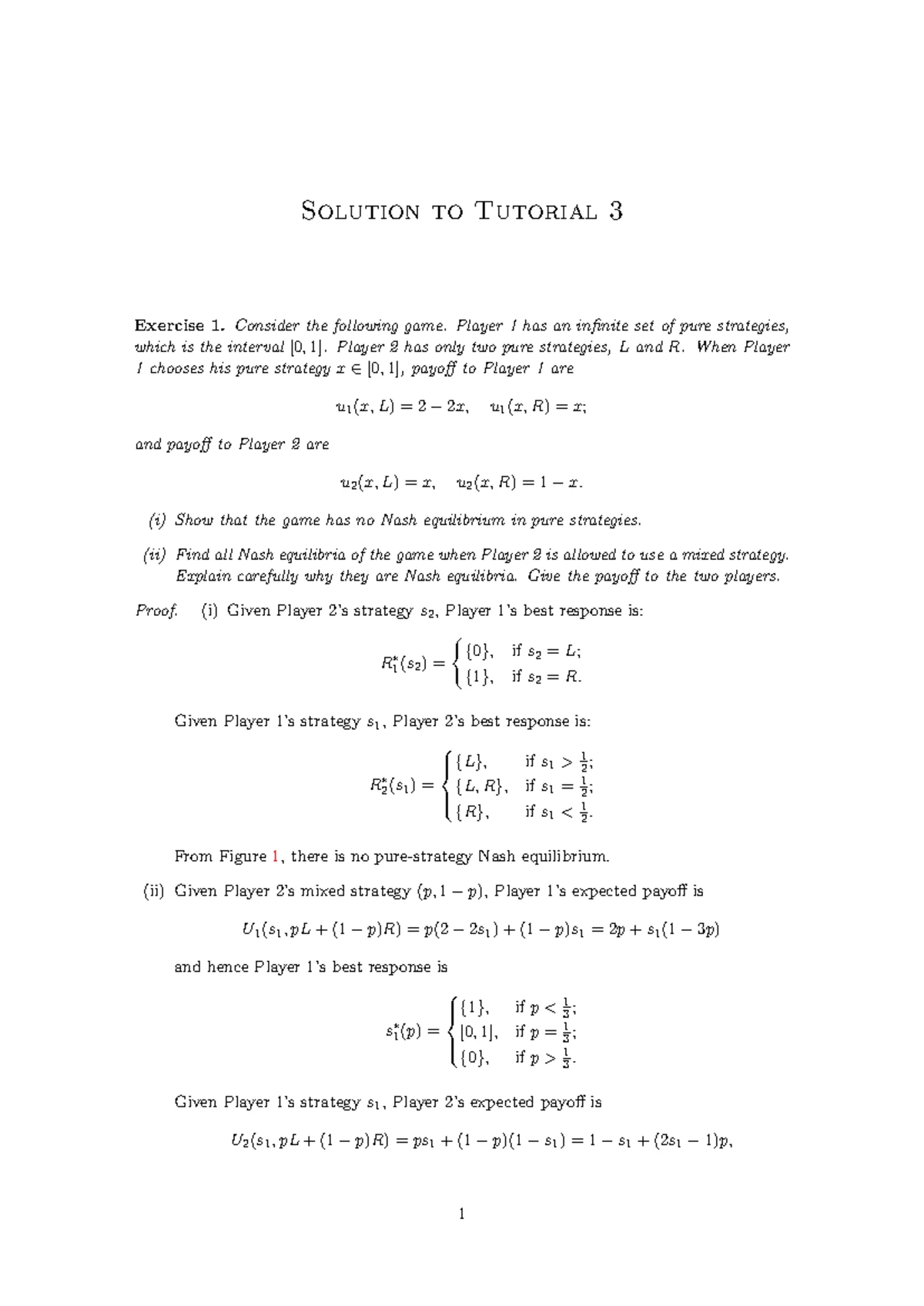 MA4264-Tut8sol - Tutorial 8 solutions - Solution to Tutorial 8 2016/ ...