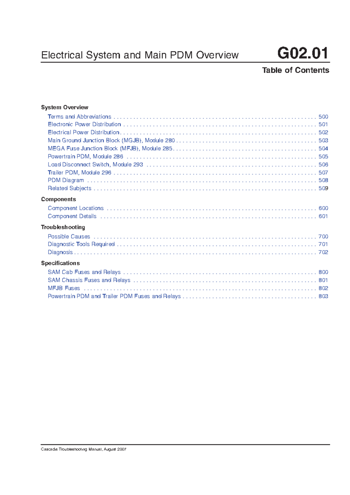 G02 Electrical System & Main PDM Overview: Cascadia Manual Insights ...