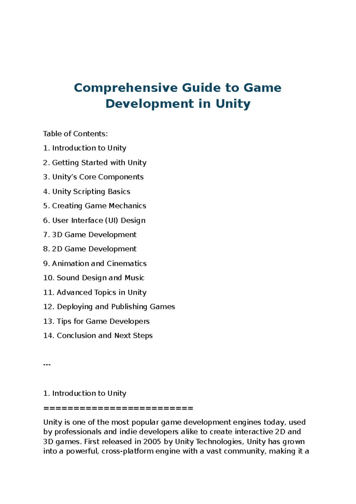 Gamedev Unity - Summary Phân tích thiết kế hệ thống - Comprehensive ...