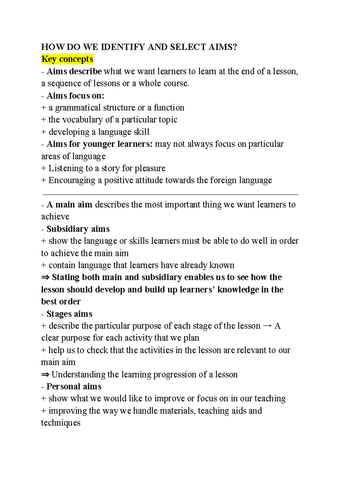 EDU 101: Identifying & Selecting Aims for Effective Lesson Planning ...