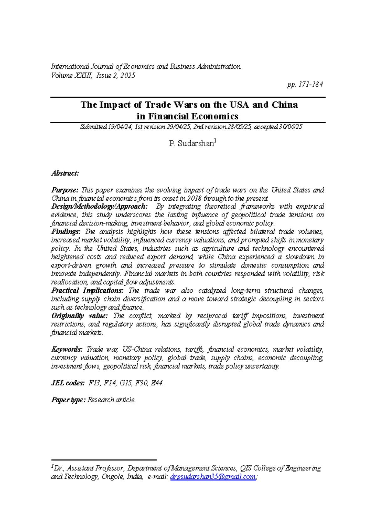 The Impact of Trade Wars on USA & China: Financial Economics Analysis ...