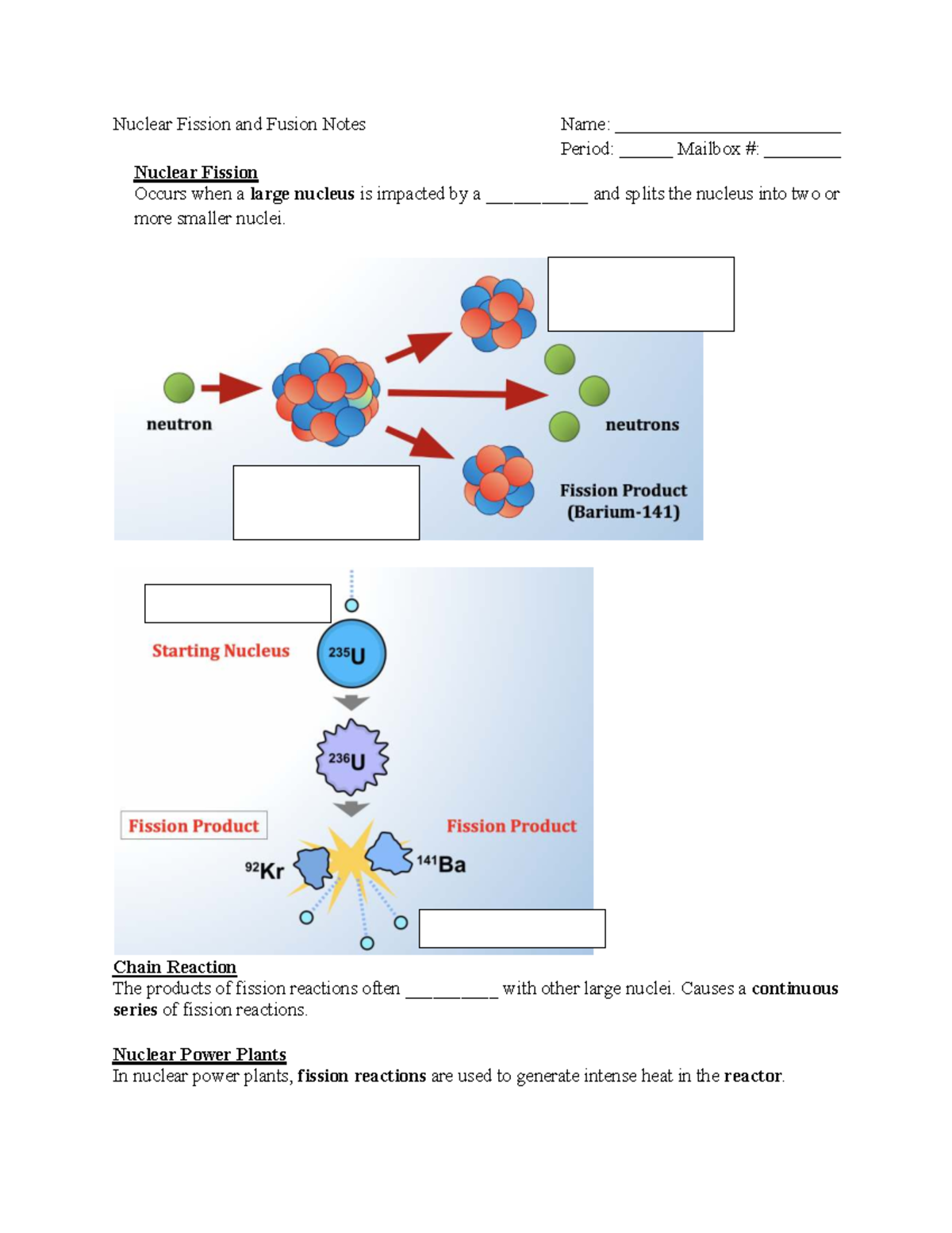 Nuclear Fission & Fusion Notes for Students - Studocu