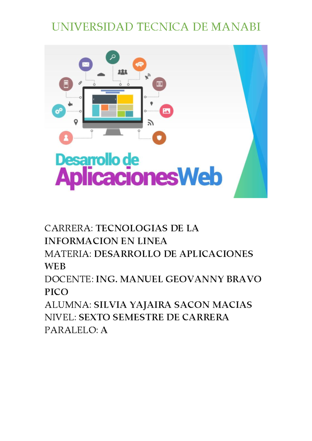 Actividad 1: Creación de Repositorio en GitHub - Desarrollo Web - Studocu