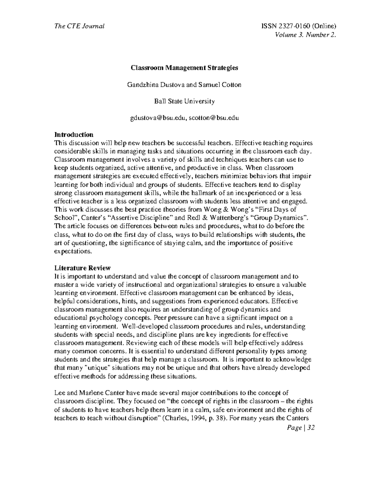 Classroom Management Strategies: Insights for New Educators - Studocu